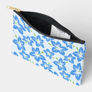 Blauwe hibiscus, blauwe bloemen, patroon van bloem etui