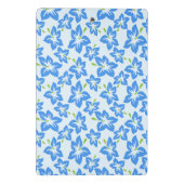 Blauwe hibiscus, blauwe bloemen, patroon van bloem mini klembord (Achterkant)