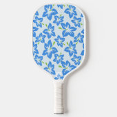 Blauwe hibiscus, blauwe bloemen, patroon van bloem pickleball paddle (Voorkant)