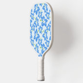 Blauwe hibiscus, blauwe bloemen, patroon van bloem pickleball paddle (Links)