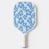 Blauwe hibiscus, blauwe bloemen, patroon van bloem pickleball paddle (Achterkant)