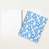 Blauwe hibiscus, blauwe bloemen, patroon van bloem planner (Display)