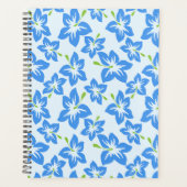Blauwe hibiscus, blauwe bloemen, patroon van bloem planner (Voorkant)