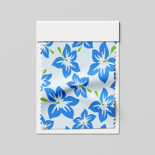 Blauwe hibiscus, blauwe bloemen, patroon van bloem stof