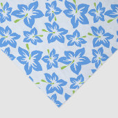 Blauwe hibiscus, blauwe bloemen, patroon van bloem tissuepapier (Detail)