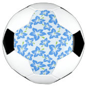 Blauwe hibiscus, blauwe bloemen, patroon van bloem voetbal (Gedraaid)