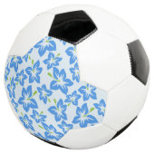 Blauwe hibiscus, blauwe bloemen, patroon van bloem voetbal (Drie kwart)