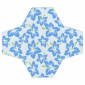 Blauwe hibiscus, blauwe bloemen, patroon van bloem voetbal (Enkel)