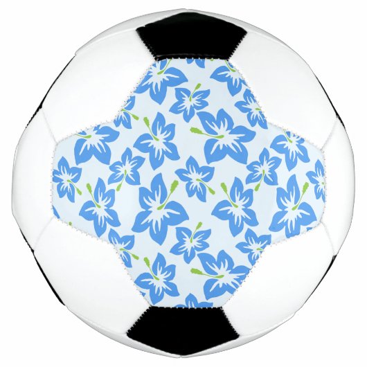 Blauwe hibiscus, blauwe bloemen, patroon van bloem voetbal (Voorkant)