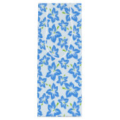 Blauwe hibiscus, blauwe bloemen, patroon van bloem wijn cadeautas (Achterkant)