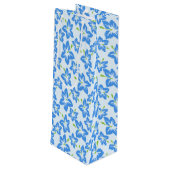 Blauwe hibiscus, blauwe bloemen, patroon van bloem wijn cadeautas (Achterkant Gekanteld)