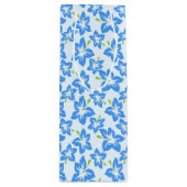 Blauwe hibiscus, blauwe bloemen, patroon van bloem wijn cadeautas (Voorkant)