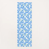 Blauwe hibiscus, blauwe bloemen, patroon van bloem yogamat (Voorkant)