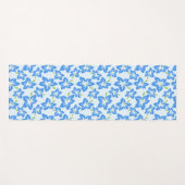 Blauwe hibiscus, blauwe bloemen, patroon van bloem yogamat (Voorkant (horizontaal))