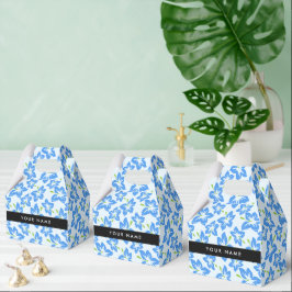 Blauwe Hibiscus, Blauwe Bloemen, Uw Naam Bedankdoosjes