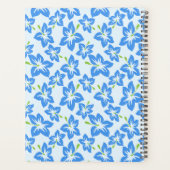 Blauwe Hibiscus, Blauwe Bloemen, Uw Naam Planner (Achterkant)
