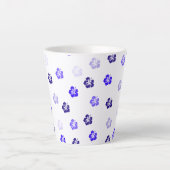 Blauwe Hibiscus Bloem Latte Mok (Voorkant)