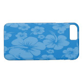 Blauwe Hibiscus Hawaïaanse print Case-Mate iPhone Case (Achterkant (Horizontaal))