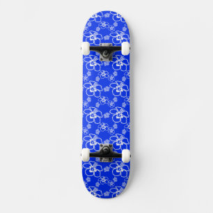 Blauwe hibiscus Hawaiian Patroon Persoonlijk Skateboard