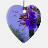 Blauwe Hibiscus, ik hou van je ornament (Rechts)