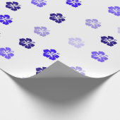 Blauwe Hibiscus Inpakpapier (Hoek)