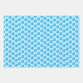 Blauwe Hibiscus Inpakpapier Set Vel (Voorkant 2)