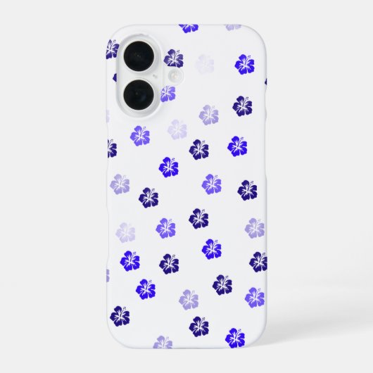 Blauwe Hibiscus iPhone Hoesje iPhone 16 Hoesje (Achterkant)