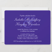 Blauwe hibiscus-uitnodiging voor bruiloft kaart (Achterkant)