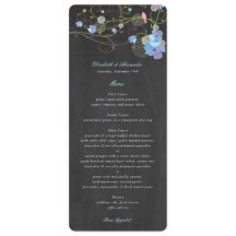 Blauwe Hibiscus & Zwaluwn Florale Schoolbord Huwel