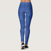 Blauwe Hieroglypen Leggings (Achterkant)