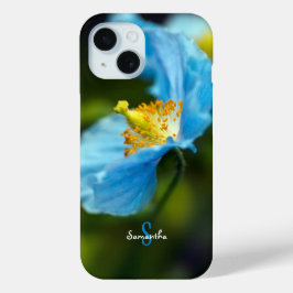 Blauwe Himalaya Papaver telefoonhoes iPhone 15 Case