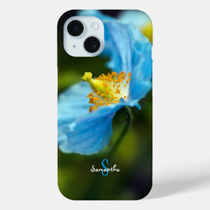 Blauwe Himalaya Papaver telefoonhoes iPhone 15 Case