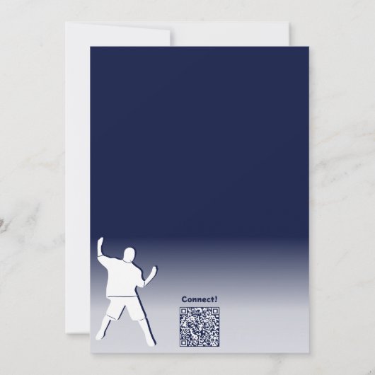 Blauwe Hip-Hop Dans 13e Verjaardagsuitnodiging Kaart (Achterkant)