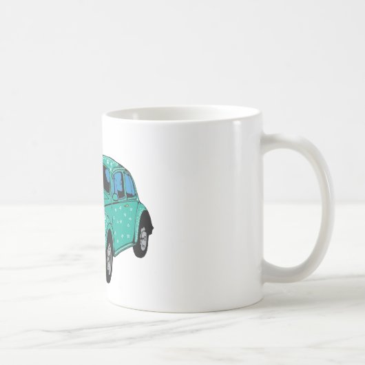 Blauwe Hippie Auto Klassieke Mok (Rechts)