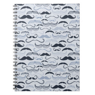 Blauwe Hipster Snorharen Notitieboek