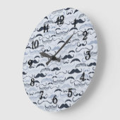 Blauwe Hipster snorren Grote Klok (Hoek)