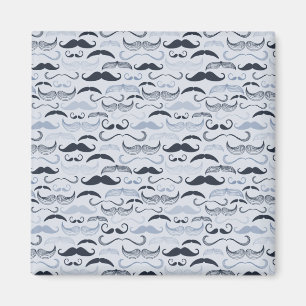 Blauwe Hipster snorren Magneet