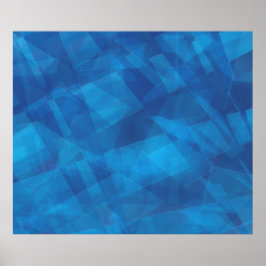 Blauwe hoeken Abstracte hedendaagse Faux Canvas Pr Poster