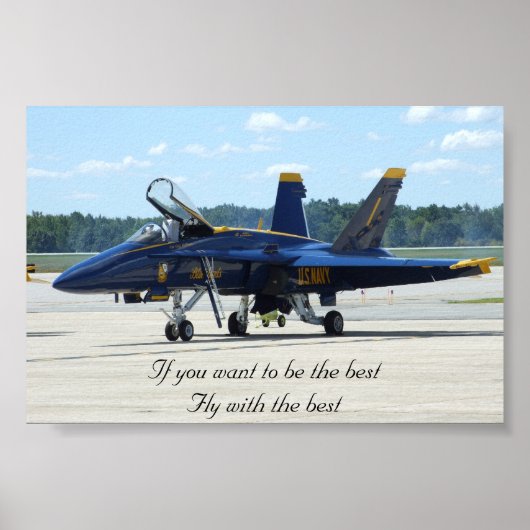 Blauwe hoeken vliegen met de beste poster (Voorkant)