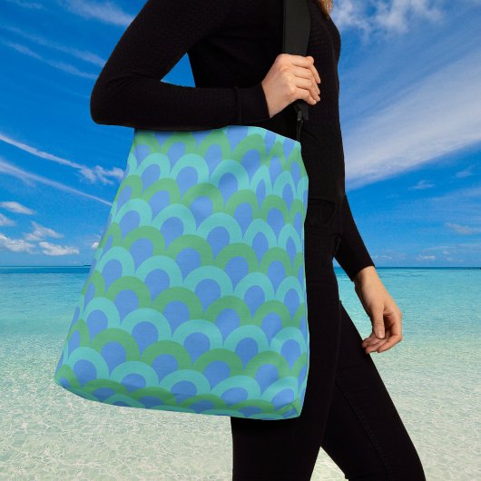 Blauwe hoepels crossbody tas