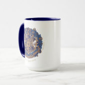 Blauwe HOGWARTS™ Krans Kerstkrans Mok (Voorkant links)