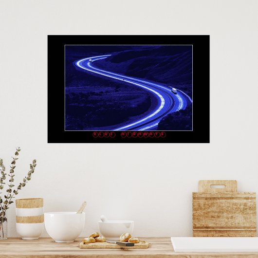 BLAUWE HOGWAYS POSTER (Keuken)