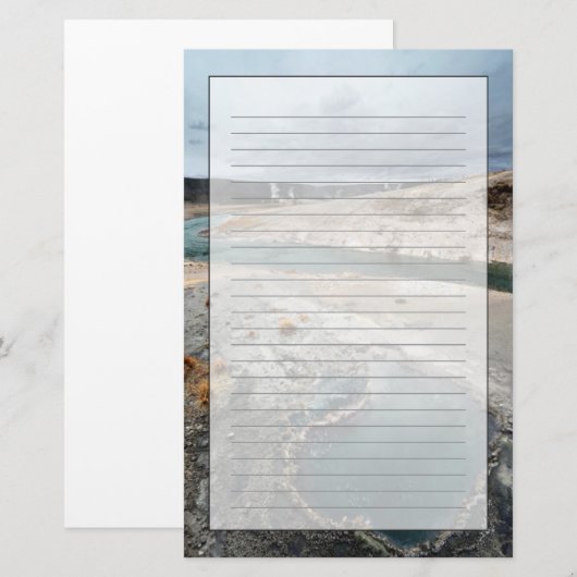 Blauwe hol briefpapier (Voorkant / Achterkant)