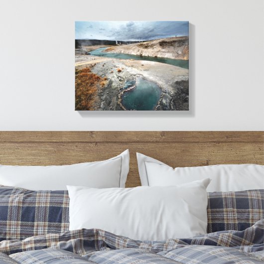 Blauwe hol canvas afdruk (Insitu (Slaapkamer))