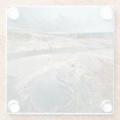 Blauwe hol glazen onderzetter (Achterkant)