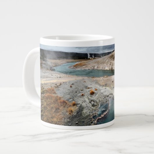 Blauwe hol grote koffiekop (Links)