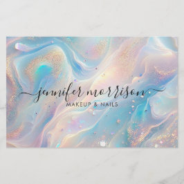 Blauwe Holografische Opal Glitter Make-up, Schoonh Flyer