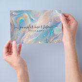 Blauwe Holografische Opal Glitter Make-up, Schoonh Flyer (Hand)