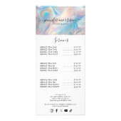 Blauwe Holografische Opal Glitter Make-up, Schoonh Reclamekaart (Voorkant)