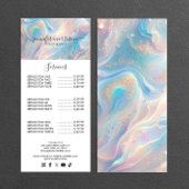 Blauwe Holografische Opal Glitter Make-up, Schoonh Reclamekaart